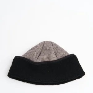 2 Tone Beanie Grey with Black
