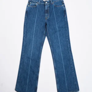 70s Cut Mid Blue Crease Denim