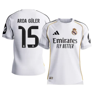 Real Madrid Kotipelipaita 2025/26 [PREMIUM] – ARDA GüLER #15 (Pelaajaversio)