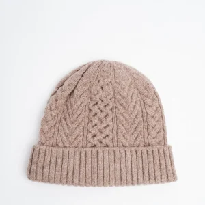 Classic Aran Beanie Beige