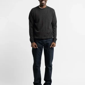 Crewneck Long Sleeve Merino Wool Charcoal
