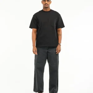Dad's Fit Painter Pants Black Denim Stone