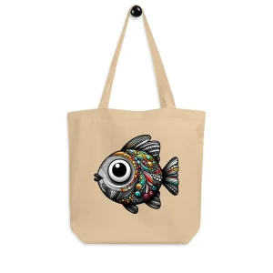 Värikäs kala Tote Bag luomu