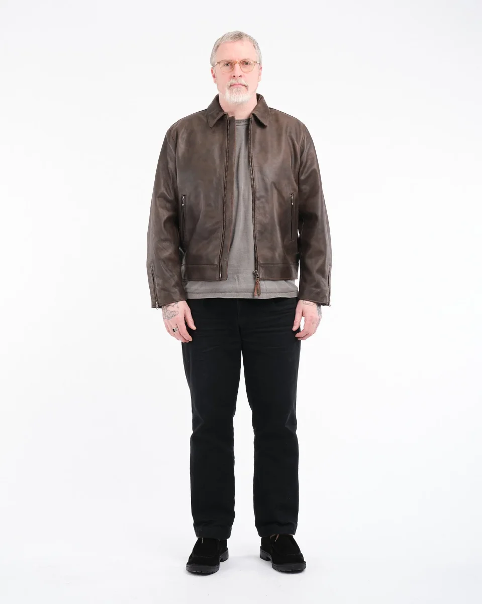 Eddy Rider Leather Jacket Brown - Image 6