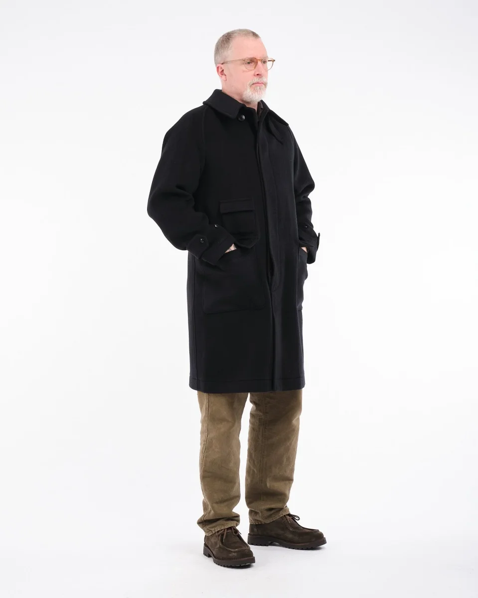 Kaptain Sunshine Traveller Coat Top Black - Image 8