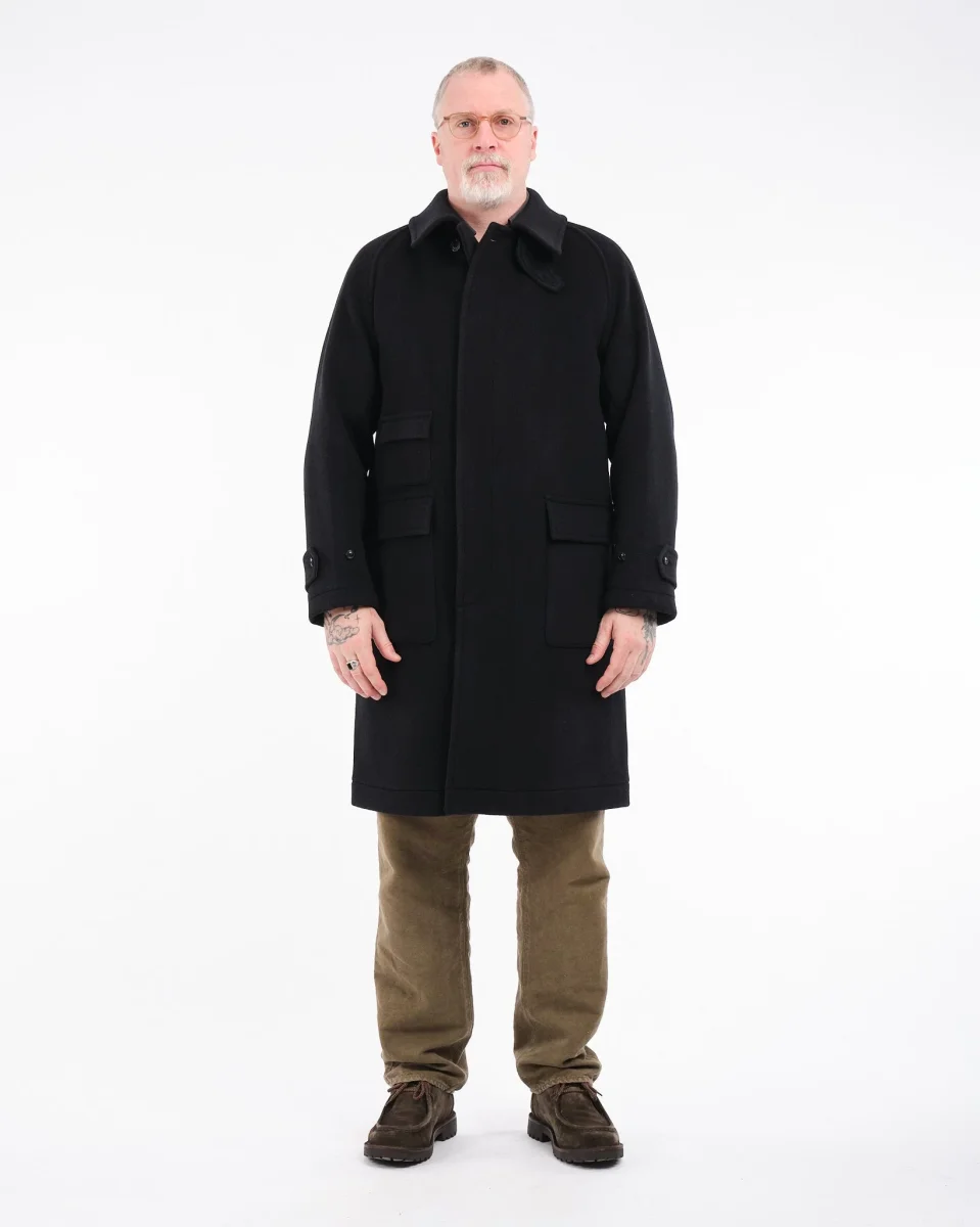 Kaptain Sunshine Traveller Coat Top Black - Image 5