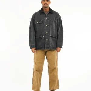 Loose Fit Coverall Black Denim Stone