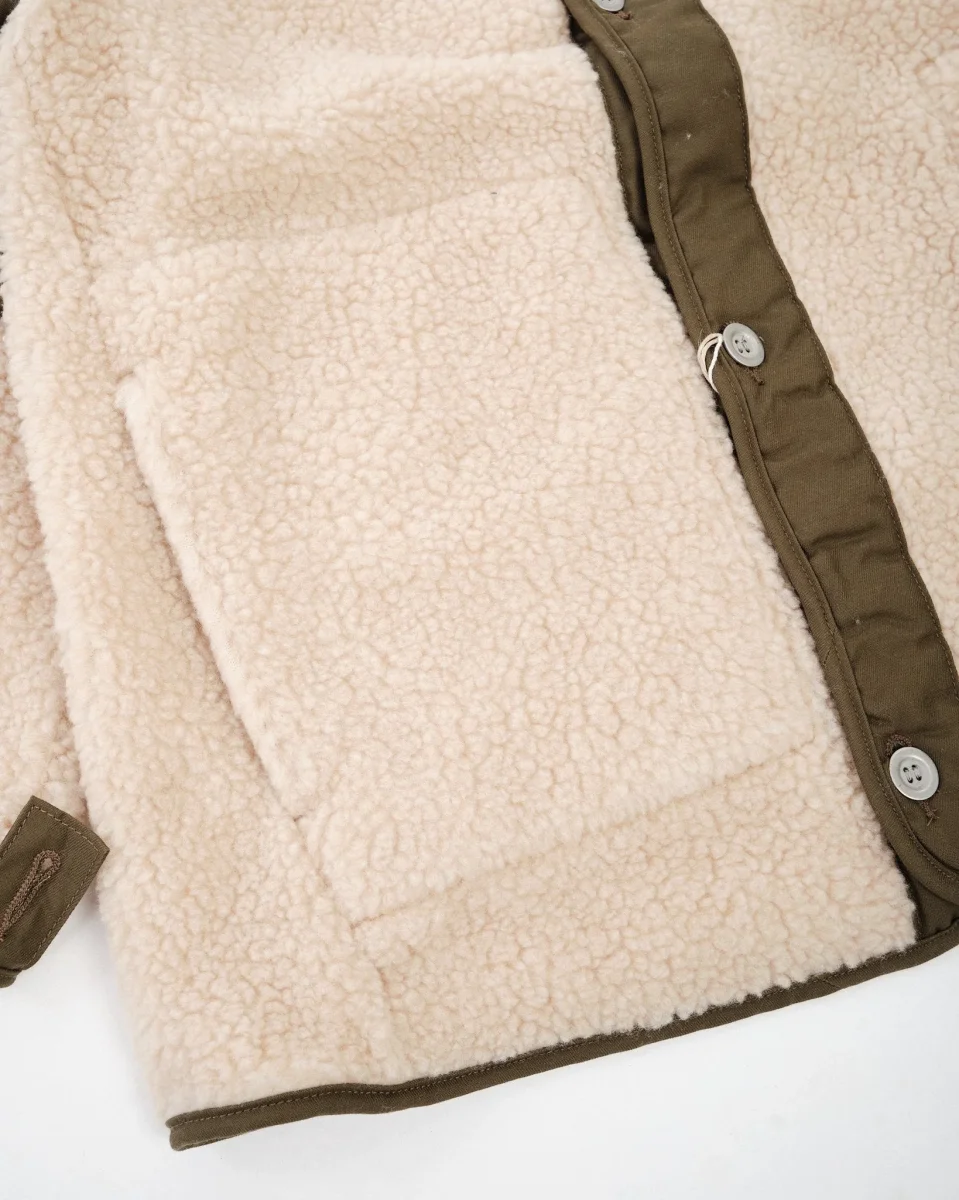 M-65 Fish Tail Coat Liner Beige - Image 3