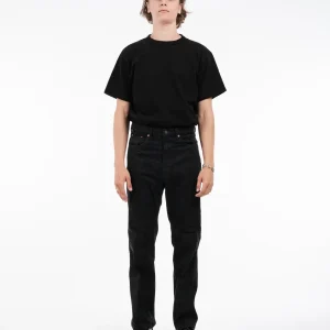 Skate Shoecut Denim Pants Black One Wash