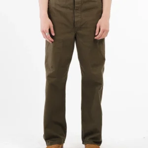 Wide Fit French Work Pants Army Green