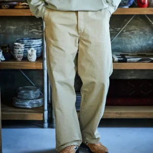 Wide Fit French Work Pants Khaki