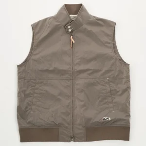 Zip Up Wind Vest Beige